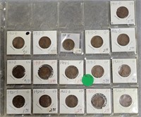 16 DIFF. LINCOLN WHEAT CENTS - 1911 - 1926