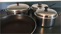 Heavy Duty Sauté Pan and Assorted Pots and Pans