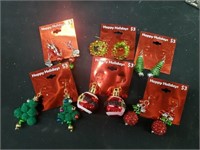 6 pair of Christmas earrings