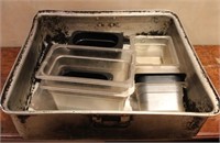 PLASTIC FOOD PAN INSERTS WITH ROASTING PAN