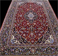 HAND KNOTTED PERSIAN KASHAN RUG