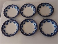 Grindley flow blue somerset 6 berry fruit bowls 5