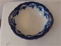 Grindley flow blue somerset round serving bowl 9"