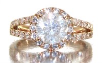 14K White & Rose Gold 2.29 ct Diamond Ring