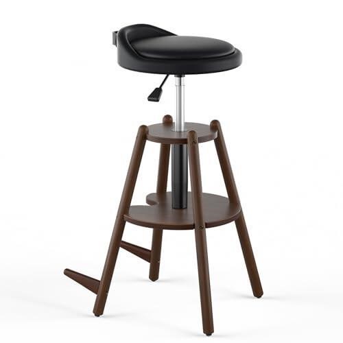 Ackitry Wooden Guitar Stool with Height Adjustable