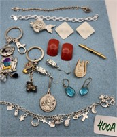 A grouping of costume jewelry