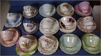 Fourteen assorted porcelain trios