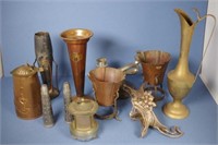 Collection of vintage metal decorative pieces