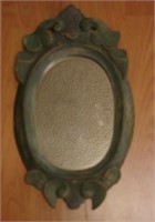 Indonesian carved wooden framed mirror