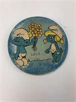 Vintage Smurfs Ceramic Wall Hanging