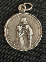 Vintage German Little Boy & Girl Silver pendant