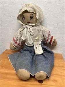Antique 1895 Handmade Rag Doll