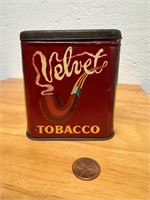 Vintage Velvet Pipe Tobacco Tin