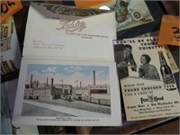 Schlitz Postcard Booklet; Laminated Fox Head Card