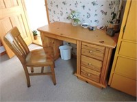 Pine Desk with Oak Chair