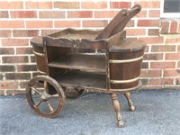 Antique Wooden Bar Cart