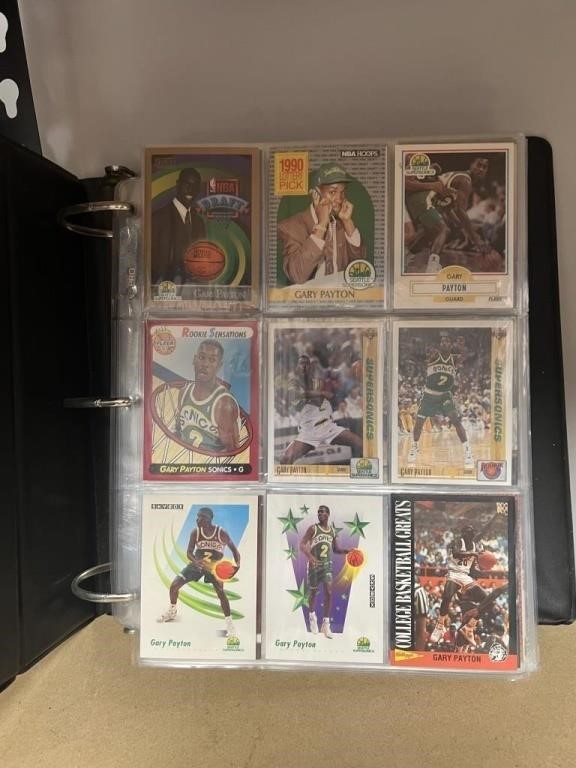 PAYTON,ELLIS,SCOTT,ROBERSTON CARDS IN BINDER