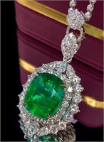 16.2ct Natural Emerald 18Kt Gold Pendant