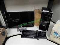 HP Pavilion Desktop Computer with Monitor and Keyb