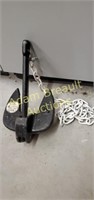 10# Navy anchor with chain