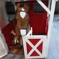 large horse with stall