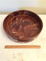Extra Large Clay in Calico Pottery Deep Dish Pan