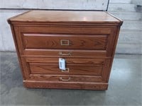 2 DRAWER OAK LATERAL FILE CABINET