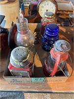 Dietz Lamps, oil lamp, and other jars