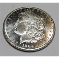 1884 CC BU  Morgan Dollar