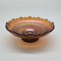 Small Vintage Carnival Glass Footed Dish
