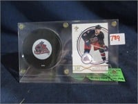 2004 Rick Nash Hockey Card & Puck