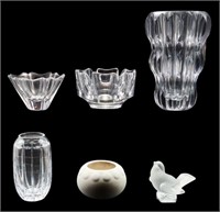 Lot of Mostly Crystal Pcs.- Lalique, Orrefors, etc