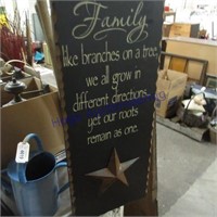 Family wood sign, 48 x 11
