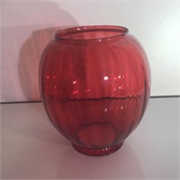 CRANBERRY GLASS LAMP SHADE
