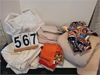 Full Size Bed Linens ~ Fleece Blanket ~ Dish Rags