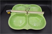 Vintage California Pottery party tray MCM