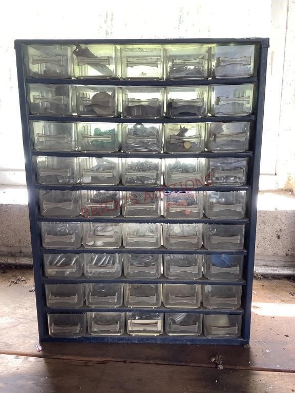 Garage Organizer Full of Washers, Bolts & More