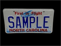 Unused North Carolina SAMPLE License Plate Tag