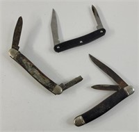 Dual blade pocket knives