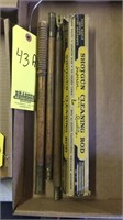 Antique wood shotgun cleaning rod with box