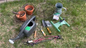 Watering Pail, Bungee Cords, Gardening Tools,