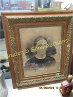 ANTIQUE FRAMED BLACK AND WHITE PORTRAIT