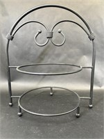 Southern Living Timeless Black Iron 2 Tier Stand
