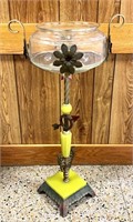 Antique Deco Fish Bowl Stand and Bowl