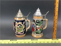 2 Vintage German Ceramic Steins