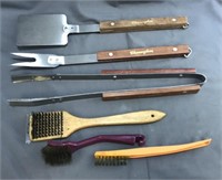 Bbq Tools & Wire Brushes Lot
