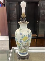29" Beautiful Floral Porcelain Lamp (no shade)