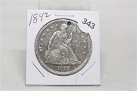 1842P Seated Liberty Dollar
