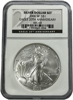 2006-W 1oz Burnished Silver Eagle NGC MS69