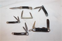 6 Assort. Sabre Pocket Knives (See Desc)